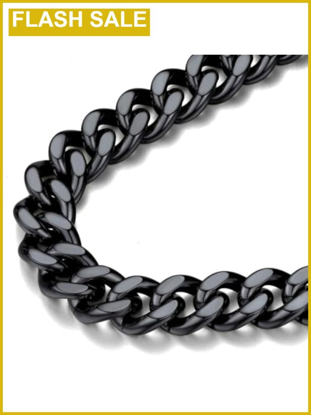 Men Curb Chain Necklace Stainless Steel Cuban Link Hip Hop Necklace